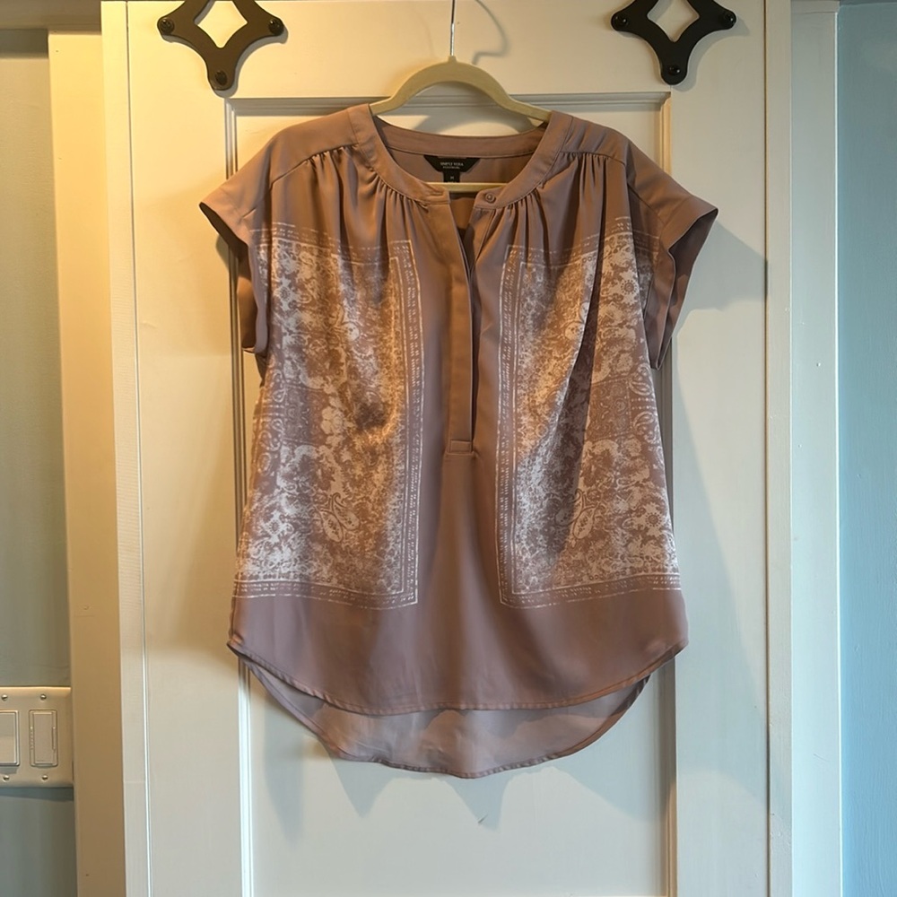 Simply Vera pink short sleeve blouse Size M